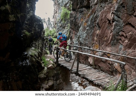 The Sacred Valley of Peru is not only a treasure trove of historical and cultural wonders but also a paradise for outdoor enthusiasts, including mountain bikers. Royalty-Free Stock Photo #2449494691