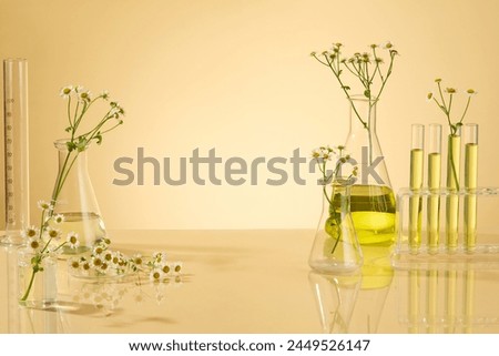 Glass Volumetric Flask ,Laboratory Flasks Are used for laboratory research in the background. For advertising cosmetic, organic natural product