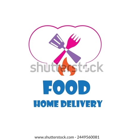 food home delivery minimalist logo or clip art