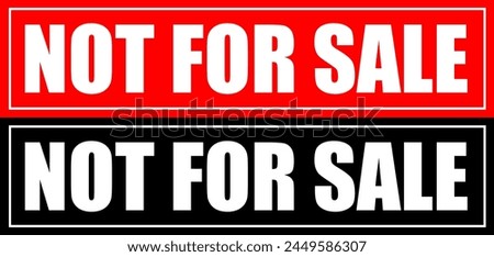 Red Not For Sale Rubber Stamp Grunge Texture Label Badge Sticker Vector EPS PNG Transparent No Background Clip Art Vector EPS PNG