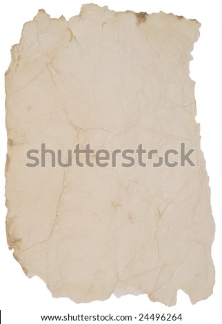 old paper texture over white background