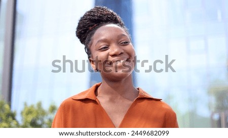 African businesswoman enjoying in the sun