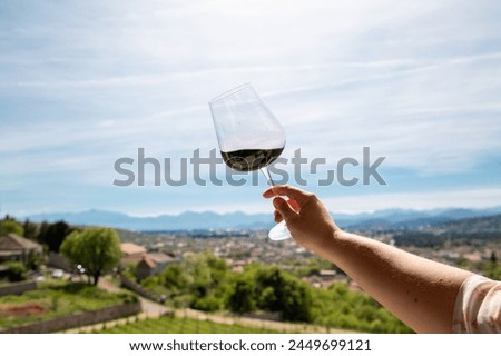 A tasting of a red wine