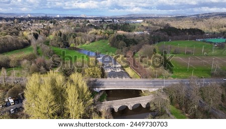 Aerial view of Shaws Bridge on the Malone road Belfast County Down Northern Ireland