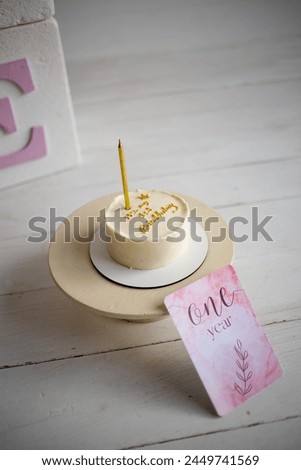 my first year. girl birthday cake