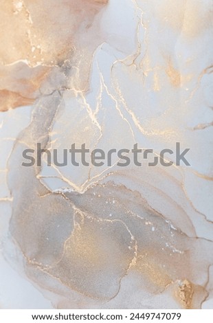 Luxurious alcohol ink painting. Liquid marble texture design. Modern abstract marble background. Royalty-Free Stock Photo #2449747079