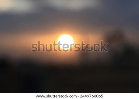 Blurry Sunset Bokeh and Blurred Sun Picture