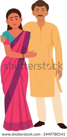 Indian couple, Indian Wedding Couple Together Standing Royalty-Free Stock Photo #2449780141