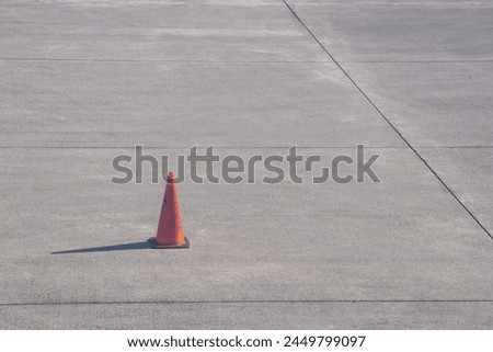 road cones to mark aircraft parking areas