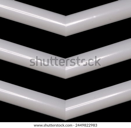Chevron set in white isolated on black