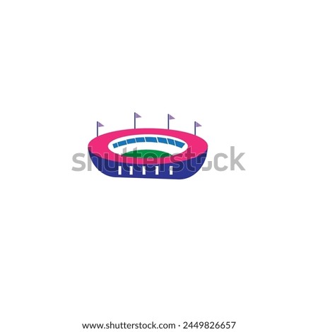 Vector minimalist clip art or minimalist stadium logo