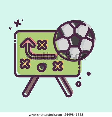 Icon Strategy. related to Football symbol. MBE style. simple design illustration