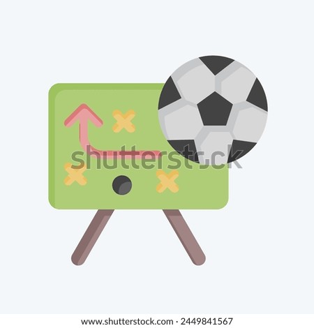 Icon Strategy. related to Football symbol. flat style. simple design illustration