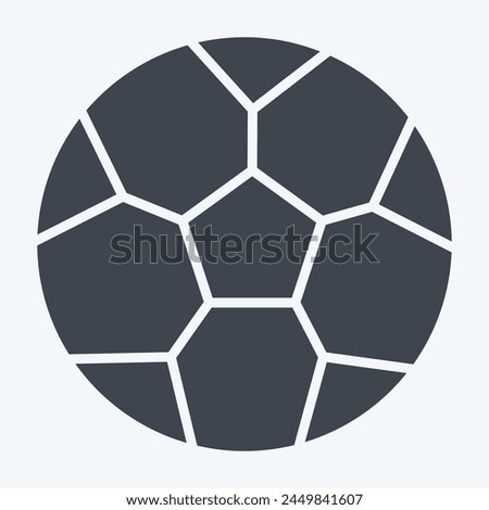 Icon Football. related to Football symbol. glyph style. simple design illustration