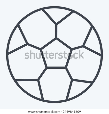 Icon Football. related to Football symbol. line style. simple design illustration