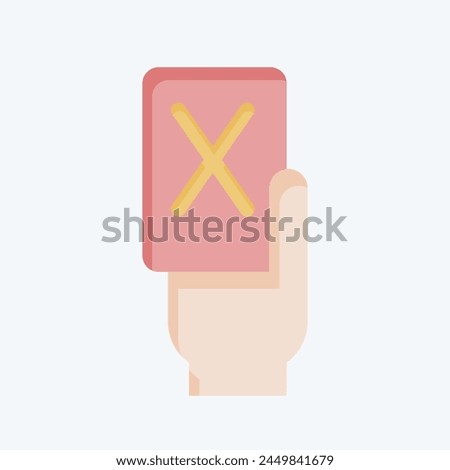 Icon Red Card. related to Football symbol. flat style. simple design illustration