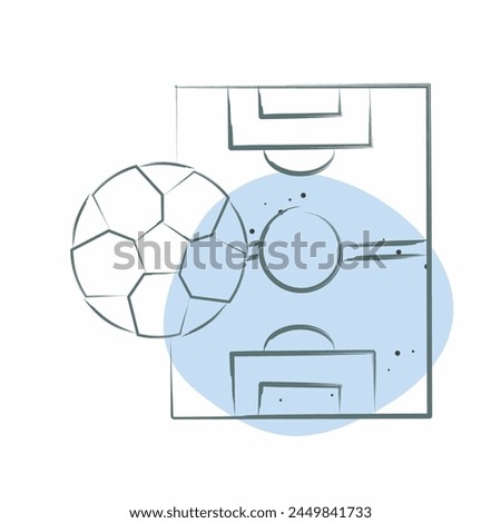 Icon Sport Field. related to Football symbol. Color Spot Style. simple design illustration