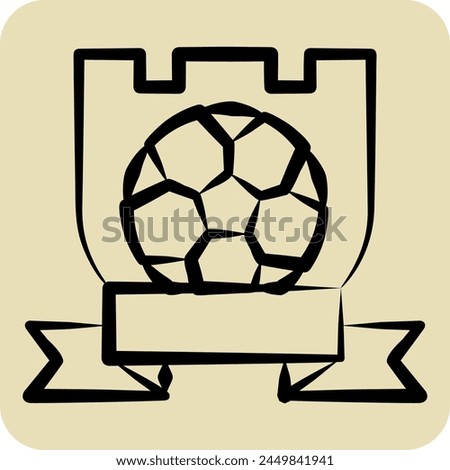 Icon Symbol Team. related to Football symbol. hand drawn style. simple design illustration