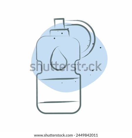 Icon Water Bottle. related to Football symbol. Color Spot Style. simple design illustration