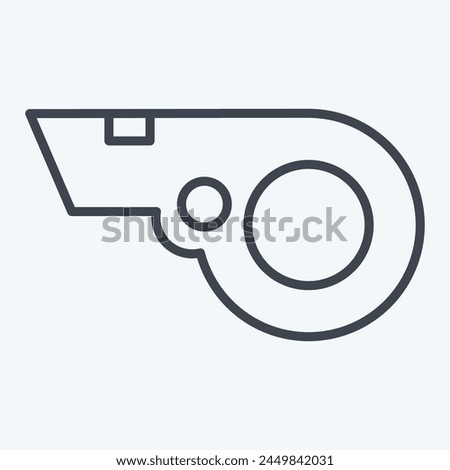 Icon Whistle. related to Football symbol. line style. simple design illustration