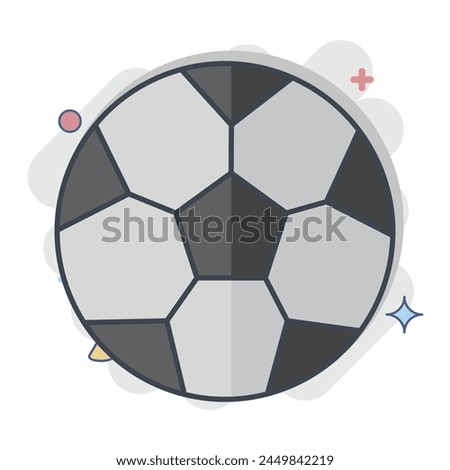 Icon Football. related to Football symbol. comic style. simple design illustration