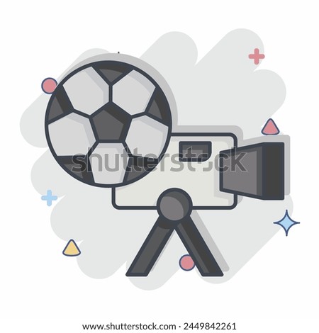 Icon Live. related to Football symbol. comic style. simple design illustration