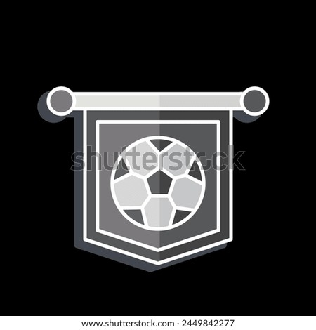 Icon Pennant. related to Football symbol. glossy style. simple design illustration