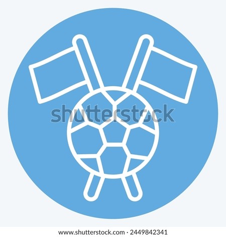 Icon Flag. related to Football symbol. blue eyes style. simple design illustration