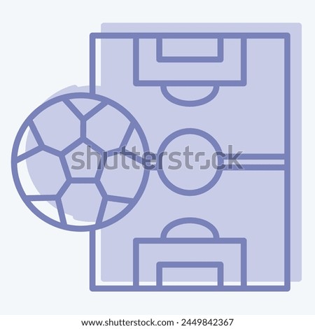 Icon Sport Field. related to Football symbol. two tone style. simple design illustration