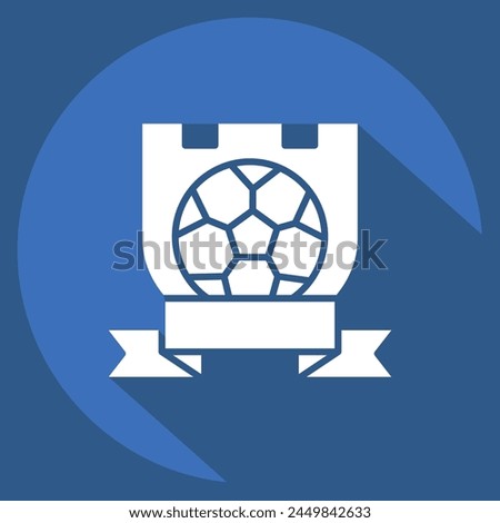 Icon Symbol Team. related to Football symbol. long shadow style. simple design illustration
