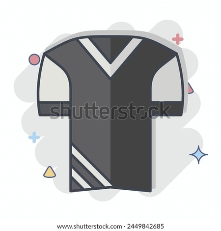 Icon Uniform. related to Football symbol. comic style. simple design illustration