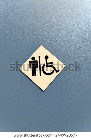 A sign restroom for men