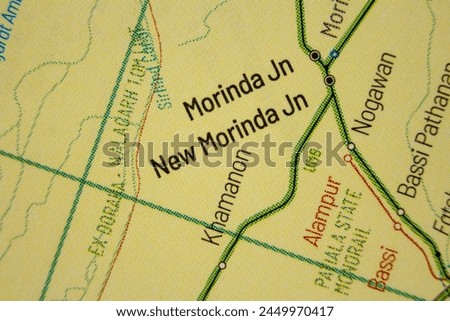 New Morinda Jn - India Railways junction train station in atlas map town or city name