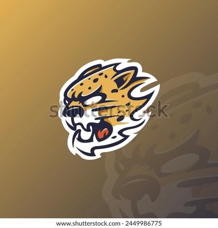 cheetah mascot esport logo design