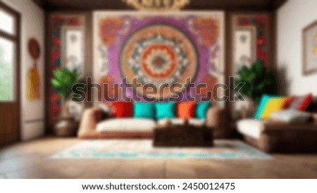 Defocus abstract background of the bohemian interior