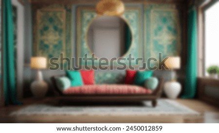 Defocus abstract background of the bohemian interior