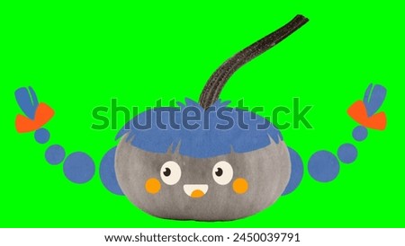 Halloween Pumpkin With a Broom