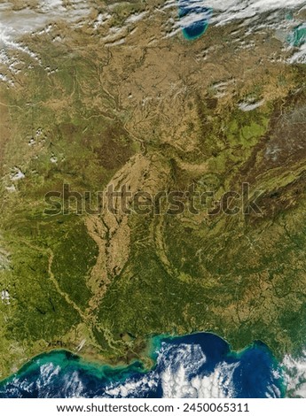 Mississippi Delta. . Elements of this image furnished by NASA.