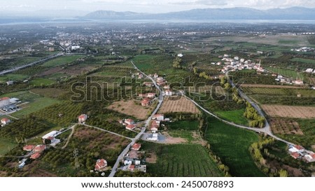 Aerial pictures of Malatya's Battalgazi district with 4k drone. Everywhere is green in this city, whose naturalness and simplicity have been preserved. 13.04.2024. Malatya, Turkey
