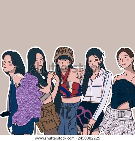 Beautiful Korean girl group photobook concept