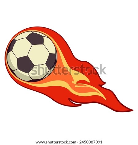 football soccer ball cartoon vector isolated clip art illustration mascot slide until it burns, vector work of hand drawn