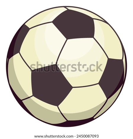football soccer ball cartoon vector isolated clip art illustration, vector work of hand drawn
