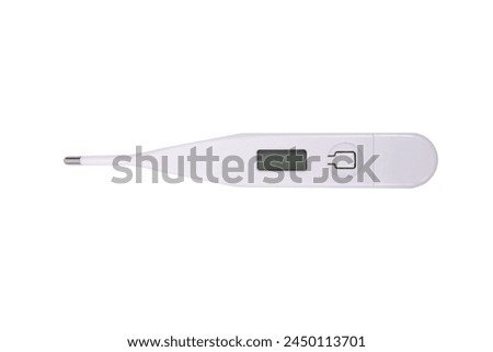 Digital thermometer Isolation, check body temperature, Electronic modern, sick, fever, hypothermia, healthcare concept Royalty-Free Stock Photo #2450113701