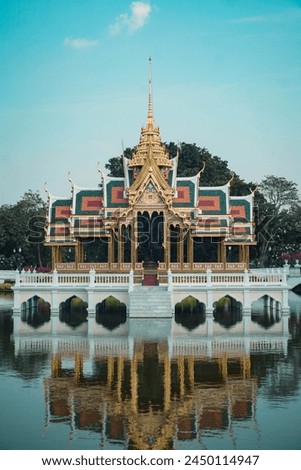 Aisawan-Dhipaya-Asana Pavilion in Bang Pa-In Palace, Thailand Royalty-Free Stock Photo #2450114947