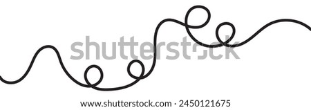 Squiggle Curly Line. Decorative Design Element. vector file illustration. EPS 10 Royalty-Free Stock Photo #2450121675