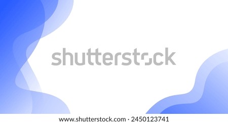 Blue wave modern background with white space for text and message. template design
