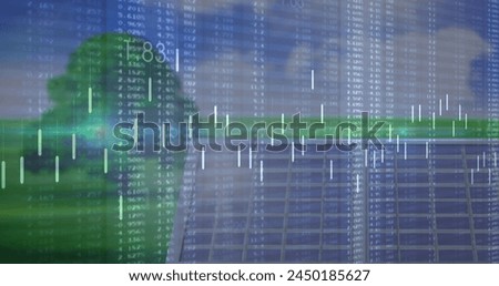 Image of digital data processing over screens and grid background. Global data processing online identity and technology concept digitally generated image.