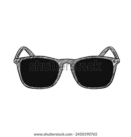 Sunglasses clip art, Line clip art, Ink sketch, Hand drawn sketch, High resolution, Black and white clip art, Icon, Sticker