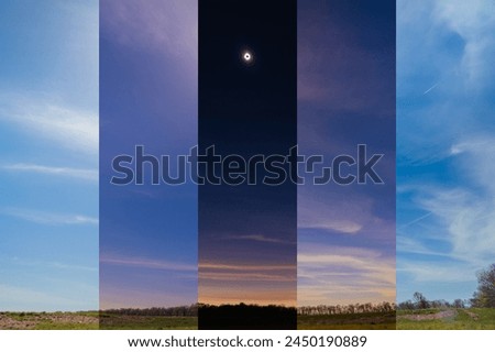 Total Solar Eclipse Wide Angle Full Event Time Lapse - Photo Merge (Totality)