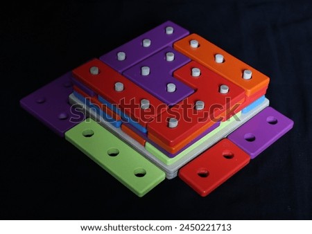 Kids toys game photography. Increase memory power and helps kids to improve their memory. Wooden blocks game for childrens